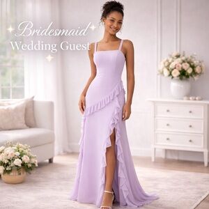 ✨ AW Bridal Jaydon Lavender Formal Gown Size 12 | Bridesmaid Wedding Guest NWOT